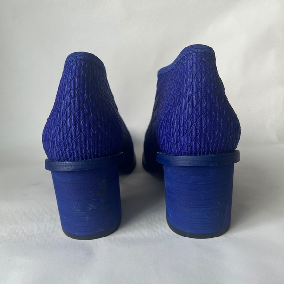 United Nude Fold Blue Marine Python Block Heel Leather Casual Booties 7 - Picture 11 of 15